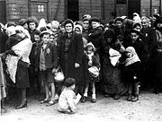 Jews on selection ramp at Auschwitz, May, 1944