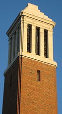 Top of the Denny Chimes bell tower.